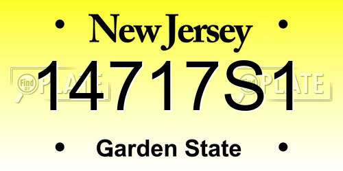 14717S1 New Jersey License Plate