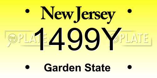 1499Y New Jersey License Plate