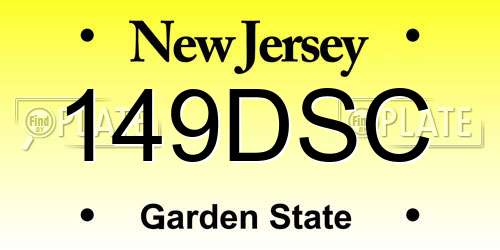 149DSC New Jersey License Plate