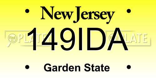 149IDA New Jersey License Plate
