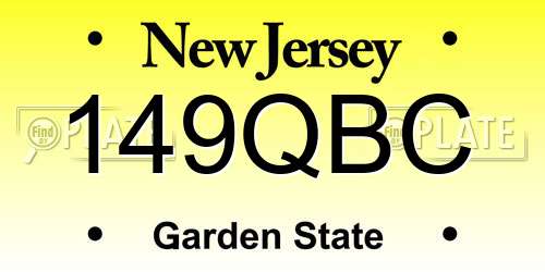149QBC New Jersey License Plate