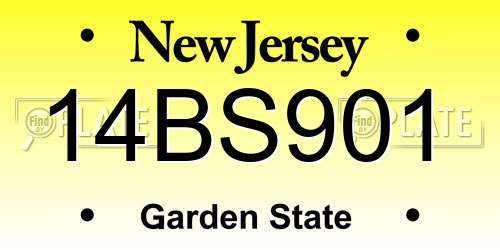 14BS901 New Jersey License Plate