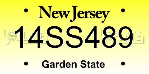 14SS489 New Jersey License Plate