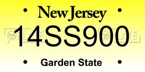 14SS900 New Jersey License Plate