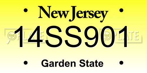 14SS901 New Jersey License Plate