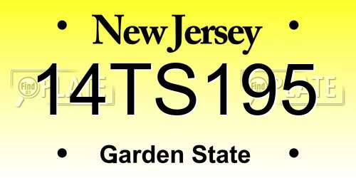 14TS195 New Jersey License Plate