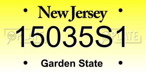 15035S1 New Jersey License Plate