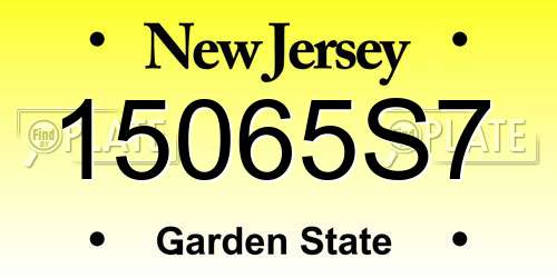 15065S7 New Jersey License Plate