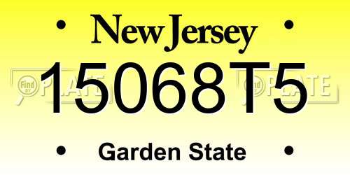 15068T5 New Jersey License Plate