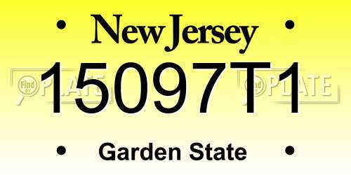 15097T1 New Jersey License Plate