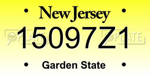15097Z1 New Jersey License Plate