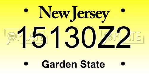 15130Z2 New Jersey License Plate