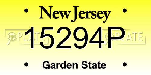 15294P New Jersey License Plate