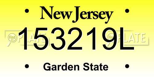 153219L New Jersey License Plate