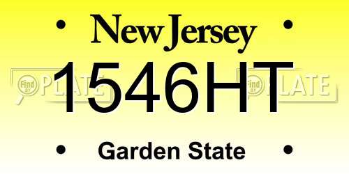 1546HT New Jersey License Plate