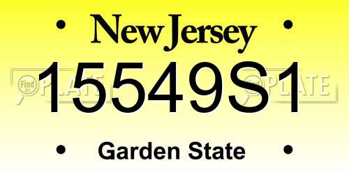 15549S1 New Jersey License Plate