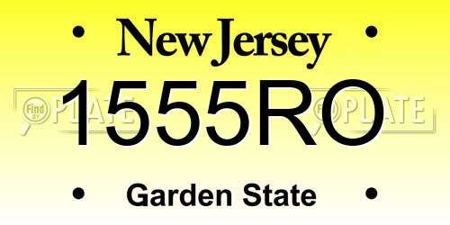 1555RO New Jersey License Plate