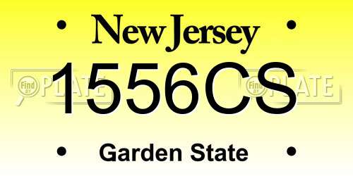 1556CS New Jersey License Plate