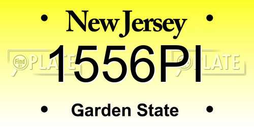 1556PI New Jersey License Plate