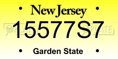 15577S7 New Jersey License Plate