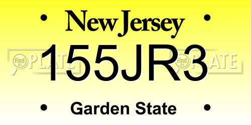 155JR3 New Jersey License Plate
