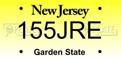 155JRE New Jersey License Plate
