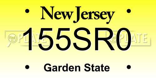 155SR0 New Jersey License Plate