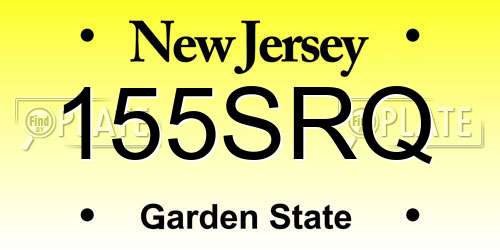155SRQ New Jersey License Plate