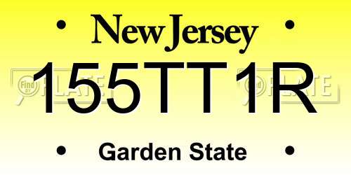 155TT1R New Jersey License Plate