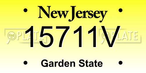 15711V New Jersey License Plate