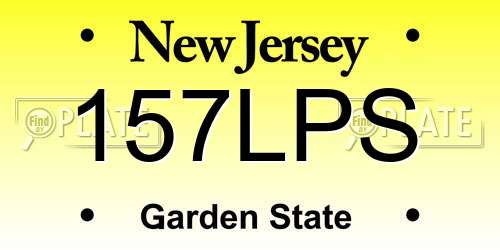 157LPS New Jersey License Plate