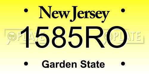 1585RO New Jersey License Plate