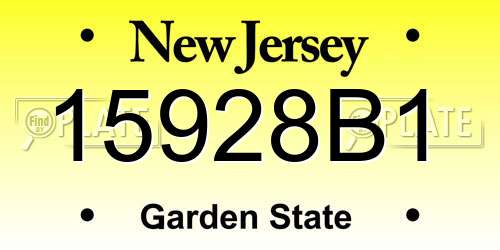 15928B1 New Jersey License Plate