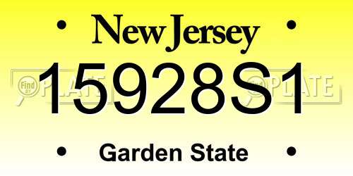 15928S1 New Jersey License Plate