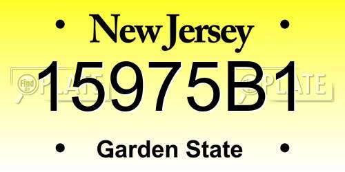 15975B1 New Jersey License Plate