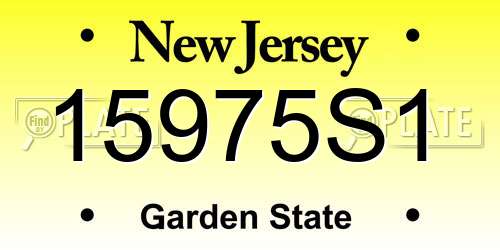 15975S1 New Jersey License Plate