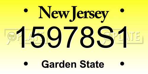 15978S1 New Jersey License Plate