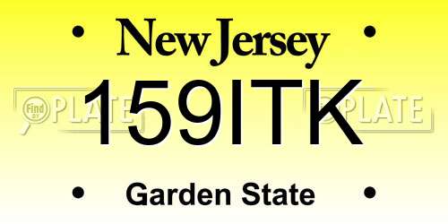 159ITK New Jersey License Plate