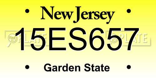 15ES657 New Jersey License Plate