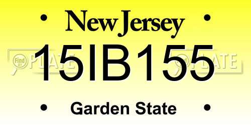 15IB155 New Jersey License Plate