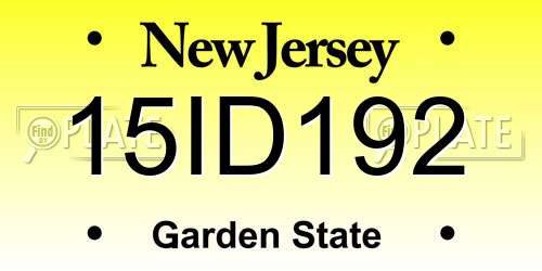 15ID192 New Jersey License Plate