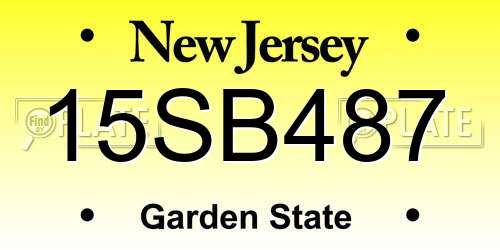 15SB487 New Jersey License Plate
