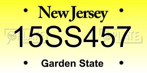 15SS457 New Jersey License Plate