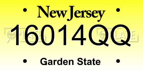 16014QQ New Jersey License Plate