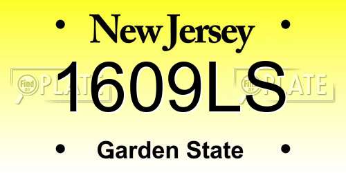 1609LS New Jersey License Plate