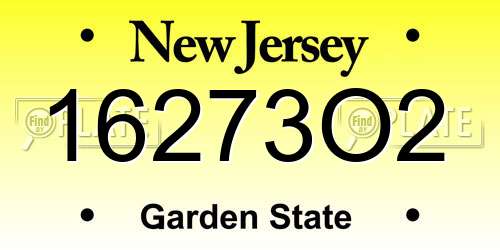 16273O2 New Jersey License Plate