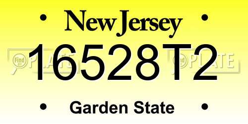16528T2 New Jersey License Plate