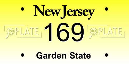 169 New Jersey License Plate