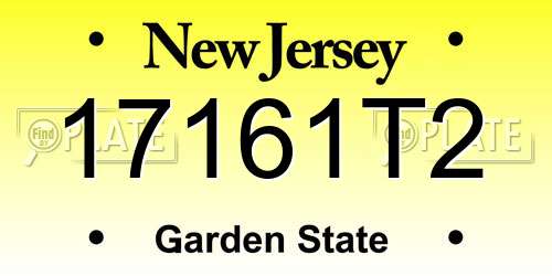 17161T2 New Jersey License Plate