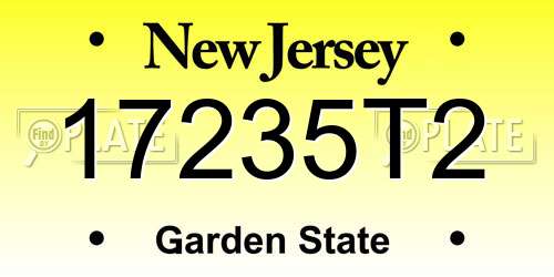 17235T2 New Jersey License Plate